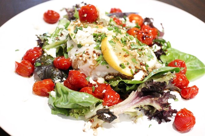 Cod en Papillote over Mixed&nbsp;Greens