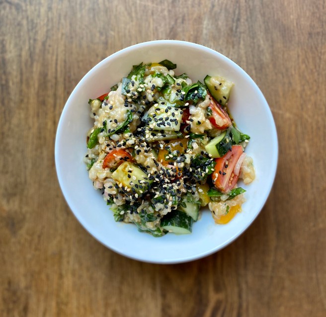 parsley brown rice salad / cherry&nbsp;extract