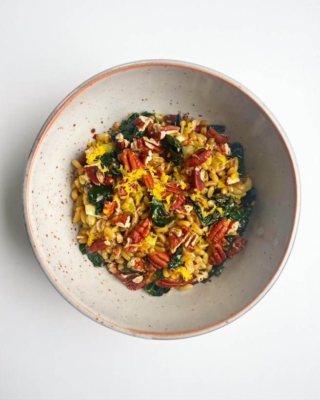 kamut salad with kale and&nbsp;leeks