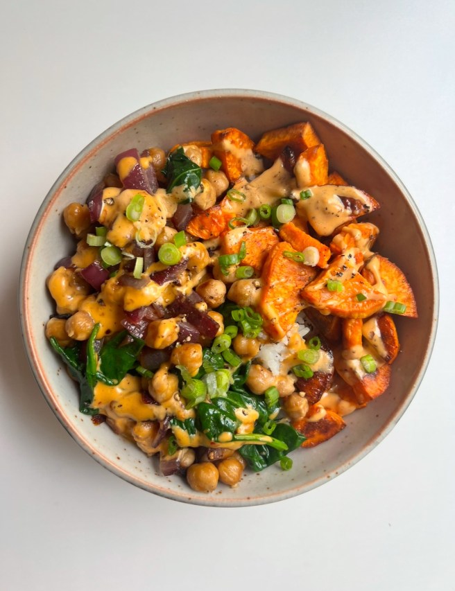 Roasted Sweet Potato Bowl with Tahini-Chili Crisp Sauce&nbsp;Recipe